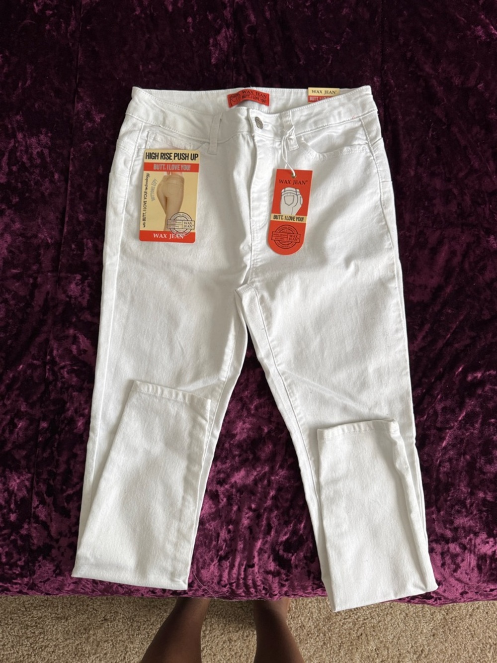 Wax Jean White High-Rise Push-Up Jeans (Size 7/28)